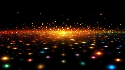 Obraz premium Colorful intersecting glowing lines forming a multidimensional grid with a luminous glow