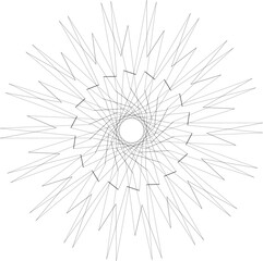 Obraz premium Abstract silhouette line art floral asian decorative illusion mandala design vector