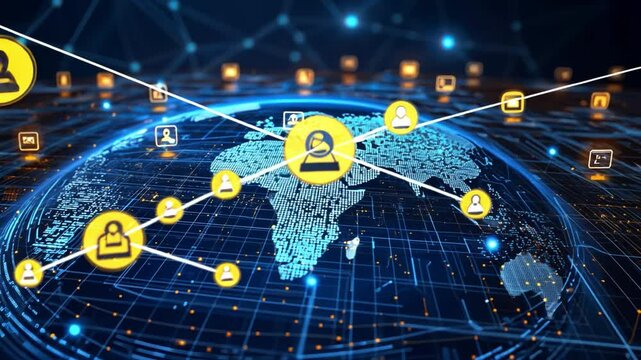 A team analyzing cybersecurity risks and authentication systems to combat global DDoS attacks.