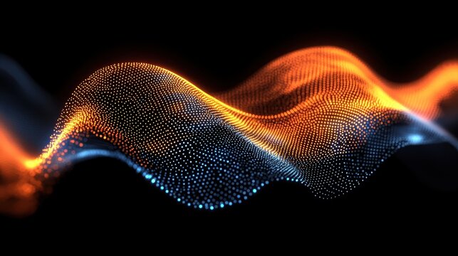 Futuristic abstract technology patterns with interlocking neon shapes and glowing nodes