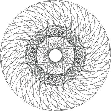 recommend clip art: Abstract silhouette line art floral asian decorative illusion mandala design	