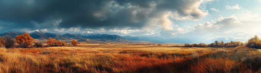 Panoramic photograph of the vast, cracked desert with a blue sky and a few clouds