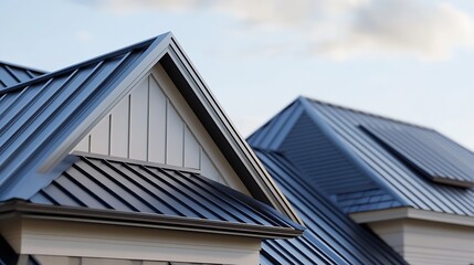 Fototapeta premium Artistic close up of a beautiful house roof showcasing craftsmanship and modern design elements : Generative AI