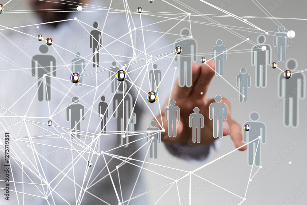 Aufkleber communication network digital group connect - connection