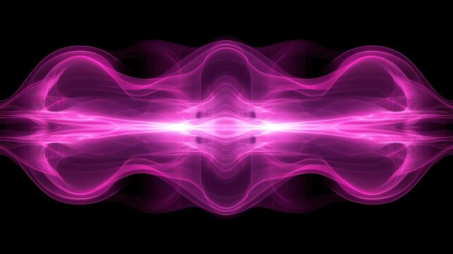 Layered abstract technology elements with pulsating lights and geometric lines