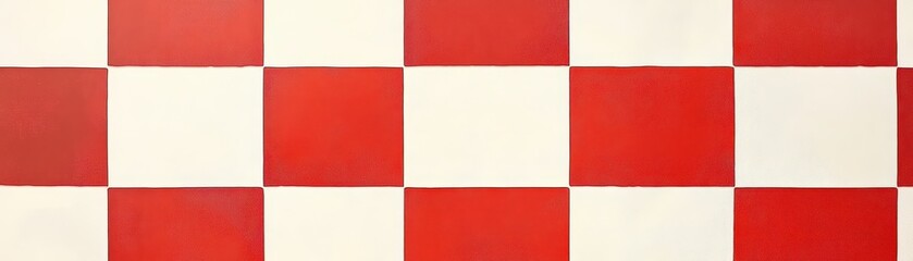 Obraz premium Japanese Edostyle checkered Ichimatsu pattern in alternating orange and white squares, balanced and geometric