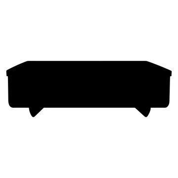 recommend clip art: Long credenza furniture silhouette table black vector