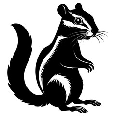 Obraz premium Chipmunk silhouette chipmunk animal vector