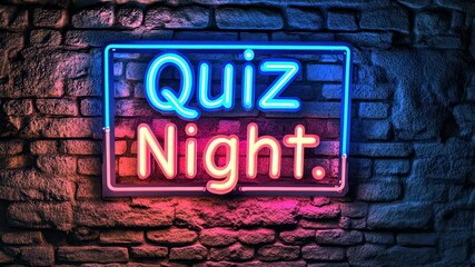 The Neon Quiz Night Sign