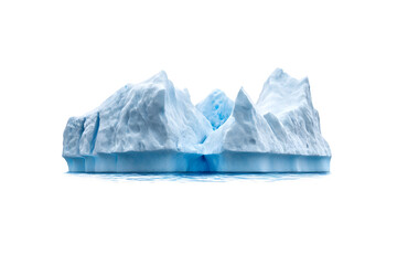 Naklejka premium Massive isolated iceberg isolated on white background