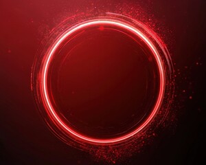 A red circle with a red glow surrounding it