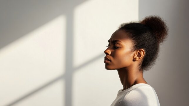 Withdrawal symptoms result in paranoia and fear. A person looking over their shoulder, visibly anxious