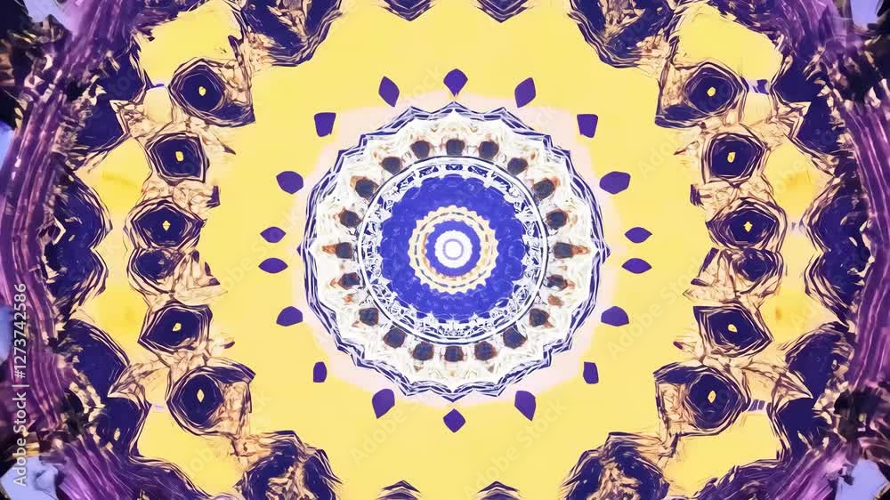 Canvas Prints colorful kaleidoscope patterns with vibrant lights