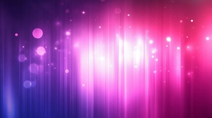 Abstract pink and purple glowing lines and bokeh lights background.