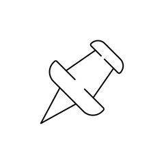 Translucent Push Pin Outline Icons, Modern UI & Web Design Elements