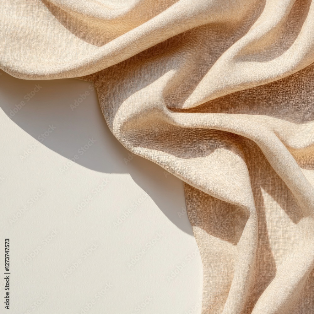 Aufkleber minimalist cozy design soft beige linen texture for warmth and comfort in wellness and home decor pr