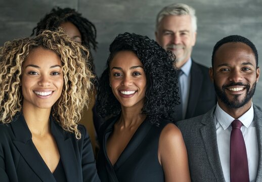 Workers of various cultural and ethnic origins unite in joy to commemorate their achievements in the office