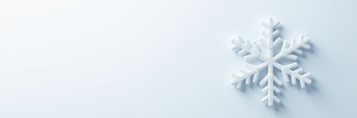 white rectangle background with a single delicate snowflake, icy, gratitude