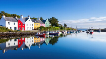 Fototapeta premium Colorful Waterfront Village