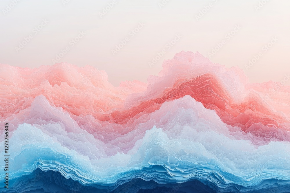 Poster a dynamic visual display is created by the intertwining of vibrant multicolored waves on an abstract