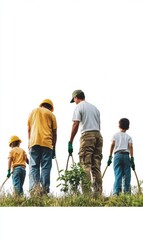 Eco-Unity in Action Minimalist Earth Day Park Cleanup - Sustainable Outdoor Volunteerism for Community Bonding and Springtime Engagement in Environmental Awareness
