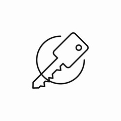 car key open icon sign vector