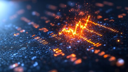 Digital Waveforms Elegance Abstract Navy Textures for World Math Day - Precision Design for Academic, Cyber Security and Tech Innovations