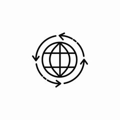global sync icon sign vector