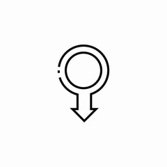 map arrow icon sign vector