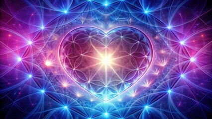 Ethereal Heart Energy in Divine Shape, Divine love energy, sacred geometry