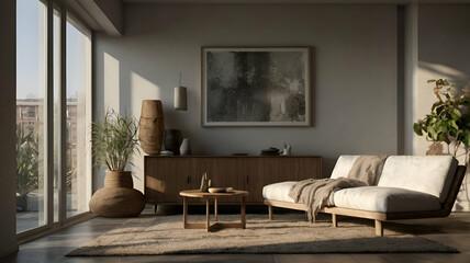modern living room with fireplace