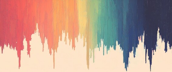 A dynamic abstract backdrop featuring undulating lines of color in graduated hues of orange, purple, and blue, ideal for innovative designs