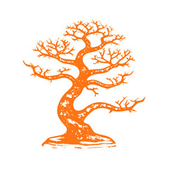 Customizable Bonsai Tree Vector Art for Logos and Branding