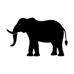 Elephant Silhouette Vector: Wildlife and Nature Illustration