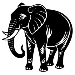 Wildlife Conservation Symbol: Elephant Graphic Vector
