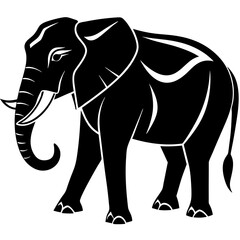 Wildlife Conservation Symbol: Elephant Graphic Vector