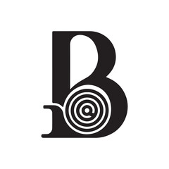 Creative Letter B Logo with Spiral Design