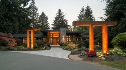 Contemporary outdoor backyard areas can be enhanced with a modern LED lighting system that provides bright illumination and energy efficiency