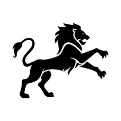 High-Quality Black Lion Illustration Vector for Designers