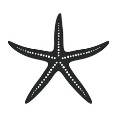 Fototapeta premium Starfish silhouette illustration simple black vector