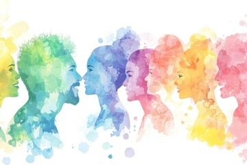Naklejka premium In the modern workplace, promoting social, racial, ethnic, and gender equality through teamwork and acceptance is essential for fostering a culture of inclusivity and diversity