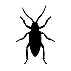 Stylish Cockroach Silhouette Vector for Creative Designs"