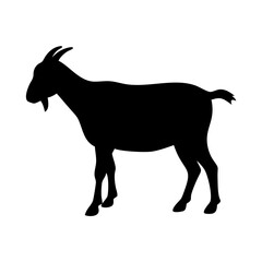 High-Quality Black Goat Silhouette for Designers