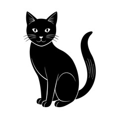 Fototapeta premium Modern Cat Logo Silhouette for Creative Projects