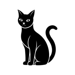 Obraz premium Modern Cat Logo Silhouette for Creative Projects