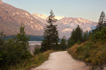 Hiking trail around Lake Bohinj