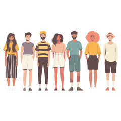 Fototapeta premium People group illustration clothing apparel vector