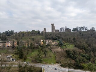 Valeggio sul Minicio,a charming village on the river Mincio with ancient fortified bridge and Scaliger Castle