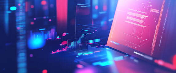 Futuristic Digital Data and Technology Visualization