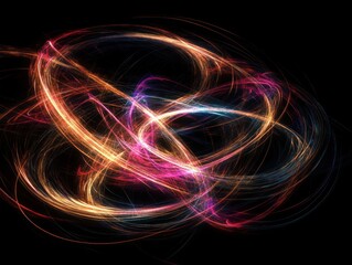 Abstract swirling light energy, cosmic background, design element
